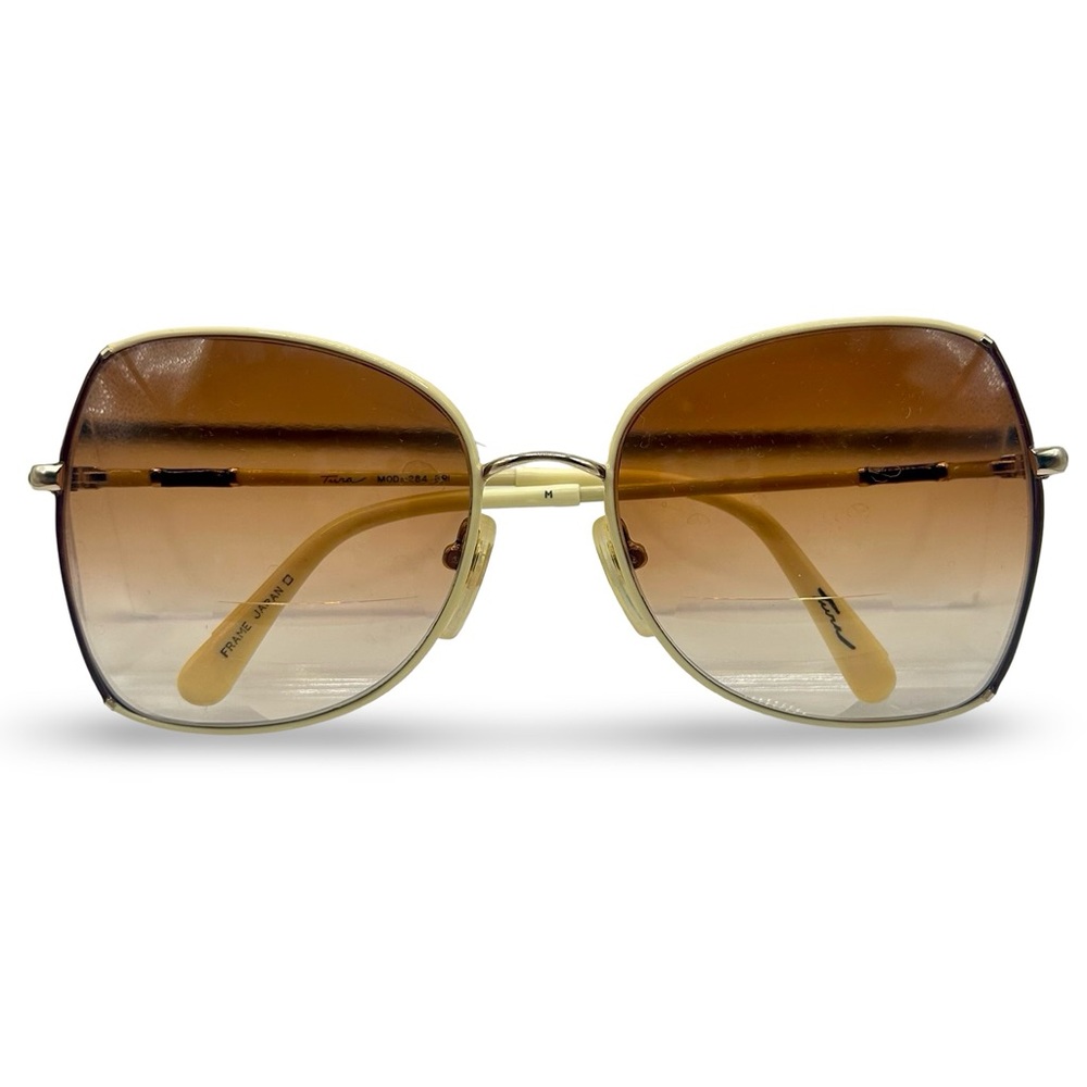 Tura Vintage Mod 284 Butterfly Cream Eyeglass‎ Frames 70s Japan Oversized